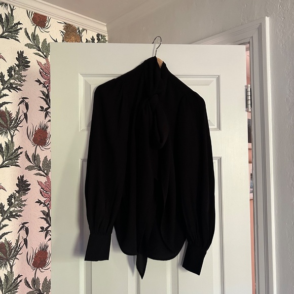 Mille Elle Top in Black Georgette - Picture 3 of 4